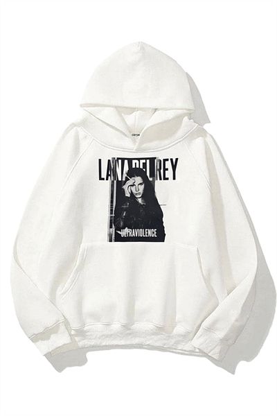 Gofeel Y2k Hooded Thick Fabric Ultraviolence 3 νήματα Λευκό Oversize Φούτερ
