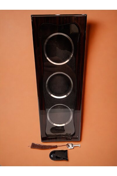 STAND MARKET Clock Box Special Production Piano Wooden Grain Round Model 3 Pieces