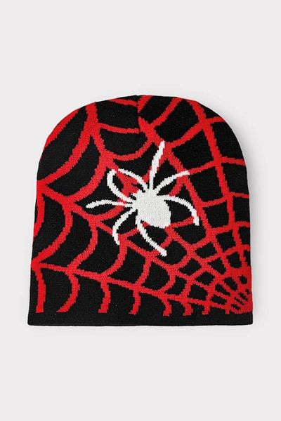 Gofeel Harajuku Black White Spider Beanie Street