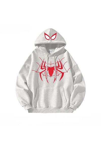 Gofeel Y2k Hooded Spider Web 3 Thread Thick Fabric Oversize Hoodie