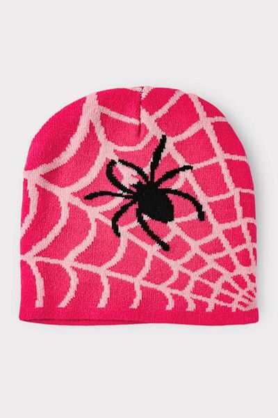 Gofeel Harajuku Pink Black Spider Beanie Street