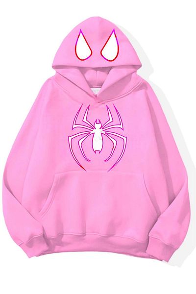 Gofeel Y2k Hoodie Spider Web με 3 κλωστές Χοντρό ύφασμα Oversize Hoodie