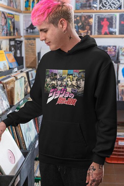 Fuddy Moda Jojo's Bizarre Adventure 2 - Hanorac și hanorac oversize cu glugă unisex