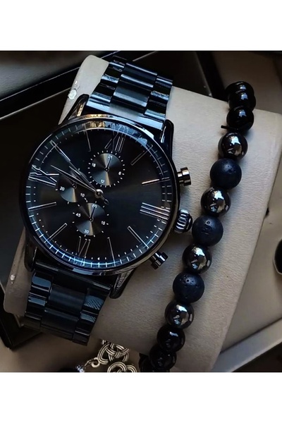 pullmarkt Bileklik + analog kol saati seti