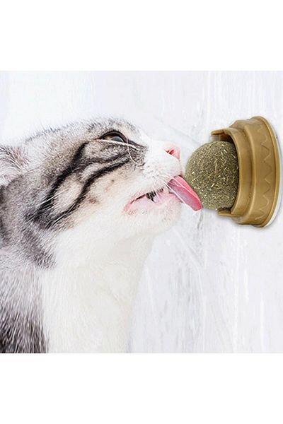 Canderel Cat Licking Ball Natural Catnip Edible Catnip Herb Play Ball Toy Cat Mint Ball Toy