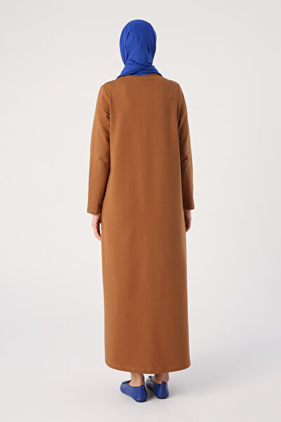 ALLDAY Mustard Crew Neck Basic πλεκτό φόρεμα