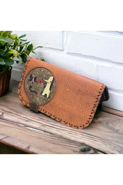 Şaşıkedi Authentic Handcrafted Design Money Wallet Gift Cat and Dog