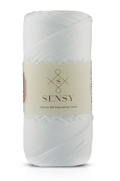 SENSY 1.5 Mm - 100 gr Polyester Macrame Thread White 150 M Polyester Macrame Thread Suppla Rope And Bag Thread