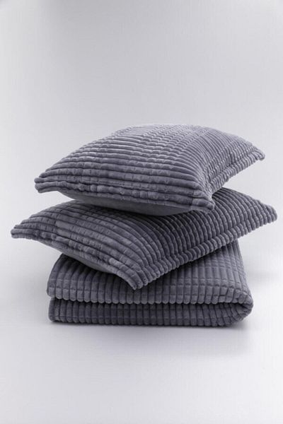 Merinos Σετ κουβέρτας 3 τεμαχίων Modern Line Anthracite