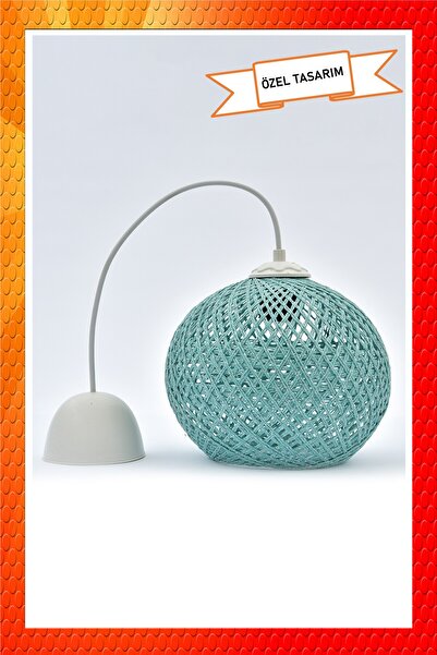 Naturel Lighting Balle Cam Göbeği Sarkıt Top Avize Beyaz Kablo