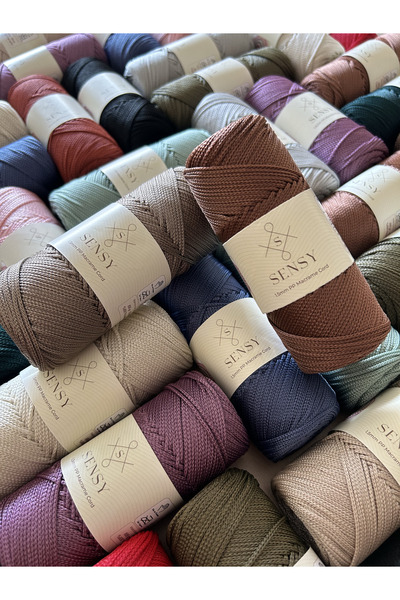 SENSY 1.5 Mm - 100 gr Polyester Makrome Ipi Ada Çayı 150 M Polyester Makrome Ip Supla Ip Ve Çanta Ipliği