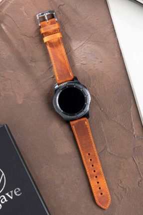 vagave Samsung Watch Deri Kordon Watch 3 Gear S3 Classic Frontier 45 Mm 46mm 22mm Hardal Fiyat Yorumlar Trendyol