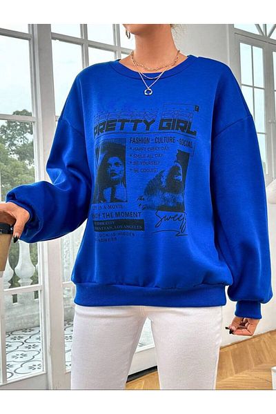 BENROMA PRETTY GIRL Printed Oversize Sweat