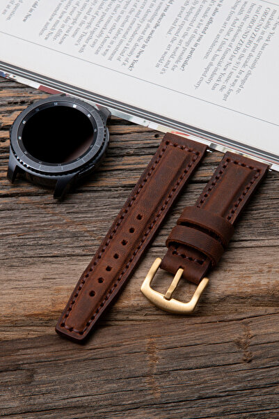vagave Samsung Watch 4-watch 5- Watch 5 Pro- Active 2 Uyumlu Deri Kordon- 20mm