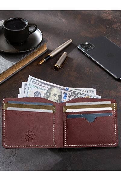 vagave Ιταλικό Pueblo Khaki Δερμάτινο Χειροποίητο Premium Πορτοφόλι