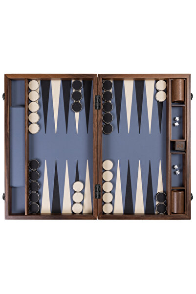 SARAY TAVLA LÜKS DERİ - AHŞAP PROFESYONEL TAVLA TAKIMI
