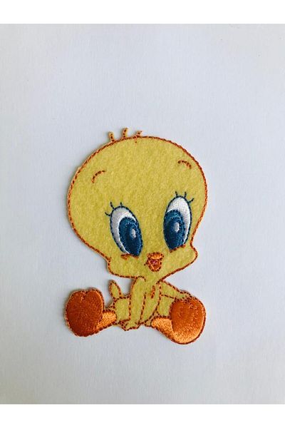 Looney Tunes Broderie țesută care se lipsește cu fier de călcat - Patch - Patch Tweety (TİVİTİ) 2 Motivuri de călcat