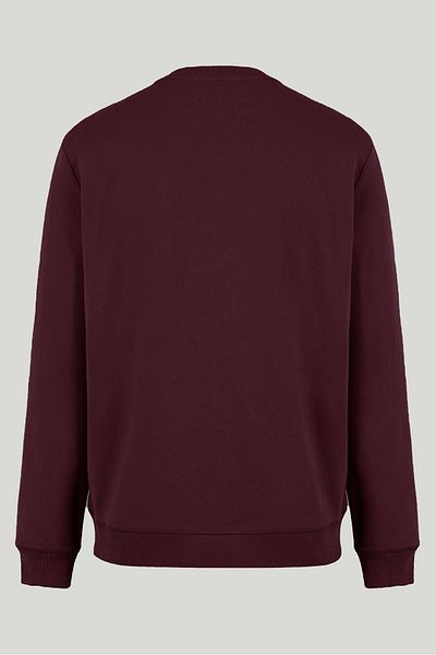 COMBİNE MİCHAİL Claret Red Color Basic Crew Neck Relaxed Regular Fit Men's Sweatshirt