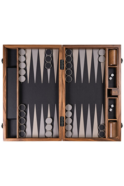 SARAY TAVLA LÜKS DERİ - AHŞAP PROFESYONEL TAVLA TAKIMI