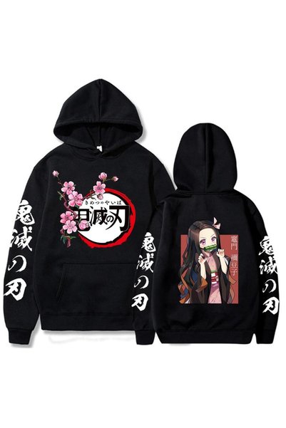GALASHOP Anime Kawaii Demon Slayer Kamado Nezuko Kapüşonlu Sweat