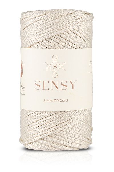 SENSY 3 Mm - 250 gr Polyester Macrame Thread Ecru 120 M Polyester Macrame Thread Supla Thread And Bag Thread