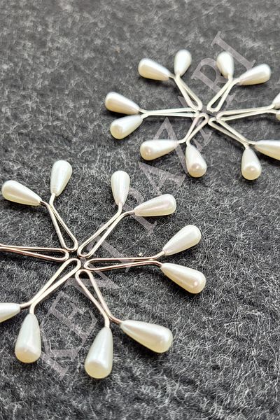 Kent Pazarı Scarf Shawl Clips 12 Pieces - White -