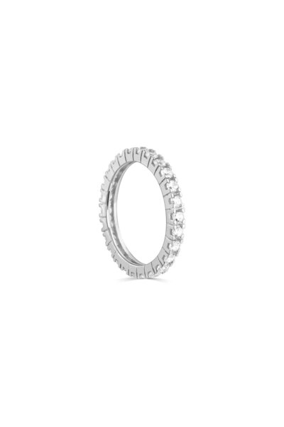 Joy of Jade Selda Yüzük 1 Mikron Rodyum Kaplama (925 Ayar Gümüş Üzerine) Zirk...