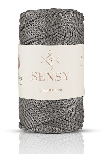 SENSY 3 Mm - 250 gr Polyester Macrame Thread Gray 120 M Polyester Macrame Thread Suppla Rope And Bag Thread