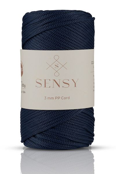 SENSY 3 mm - 250 gr frânghie din poliester macrame bleumarin 120 m frânghie din poliester macrame frânghie de încărcare și ață pentru sac