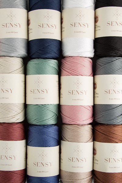 SENSY 3 Mm - 250 gr Polyester Makrome Ipi Kot Mavisi 120 M Polyester Makrome Ip Supla Ip Ve Çanta Ipliği