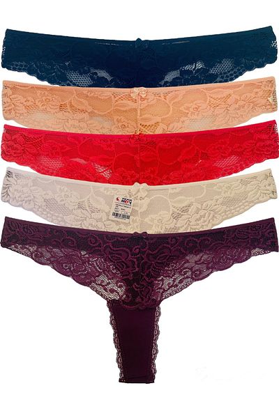 Miss Blue Moon Lace Thong 5-piece 1670