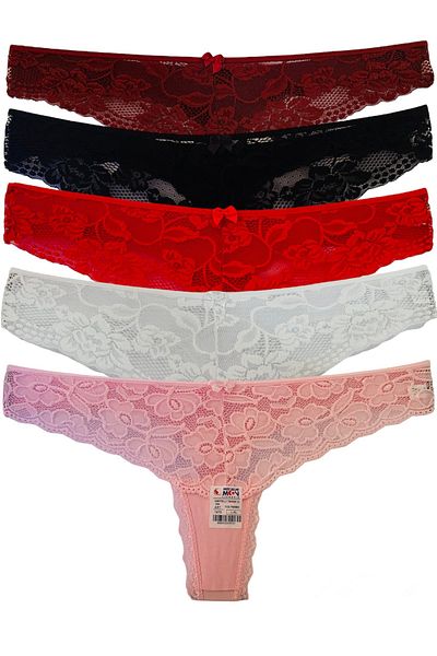 Miss Blue Moon Lace Thong 5-piece 1670