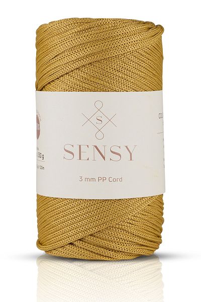 SENSY 3 Mm - 250 gr Polyester Macrame Thread Mustard 120 M Polyester Macrame Thread Suppla Rope And Bag Thread