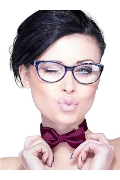 Trenderrs Women's Solid Color Satin Bow Tie