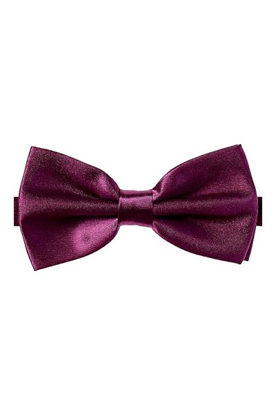 Trenderrs Papion din satin de culoare solidă pentru bărbați