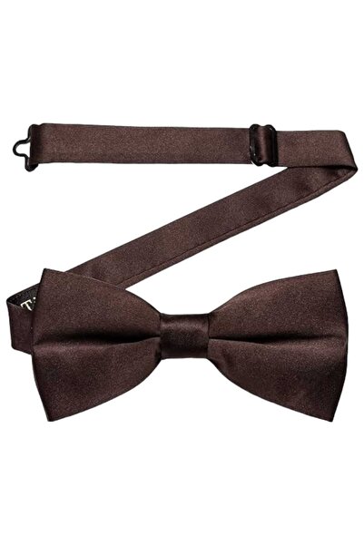 Trenderrs Erkek Düz Renk Saten Papyon