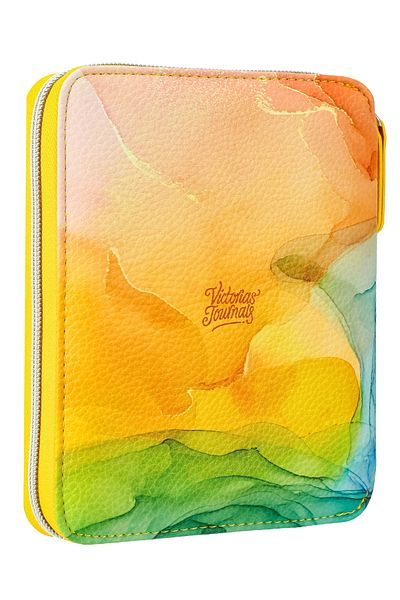 Victoria's Journals Zipper Folder Organizer Notebook A6 Lined