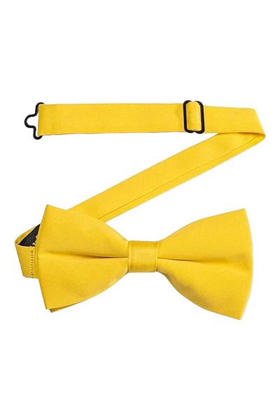 Trenderrs Men's Solid Color Satin Bow Tie