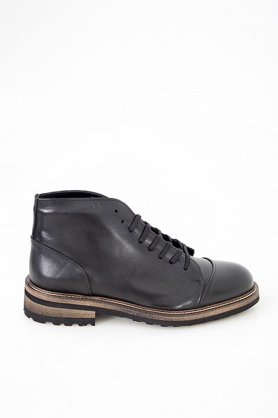 GERARDO AYAKKABI Black Men's Genuine Leather Boots