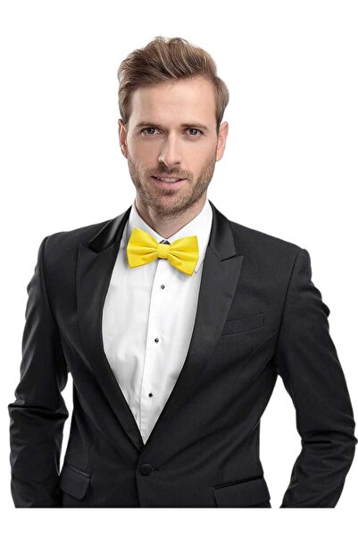 Trenderrs Men's Solid Color Satin Bow Tie