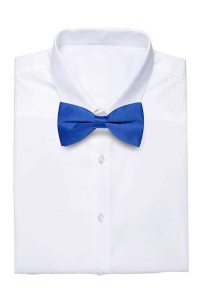 Trenderrs Erkek Düz Renk Saten Papyon