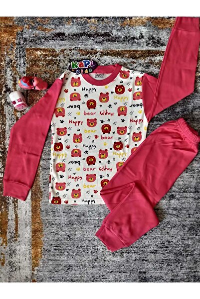 Kız Çocuk Ayıcıklı Pijama Takımı