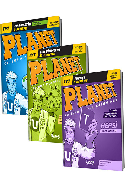 Uzman Yayınları Uzman TYT Mtematik Fen Türkçe KOLAY - ORTA Seviye Deneme Seti...