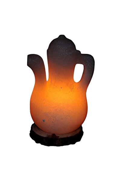 LokmanAVM Ibrik Şeklinde Doğal Kaya Tuz Lambası Anahtarlı Ampullü 5-7kg