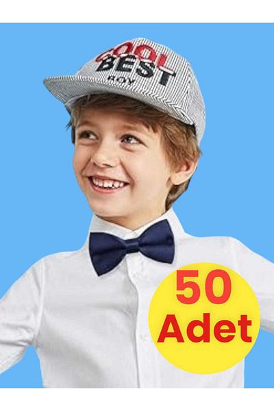 Trenderrs Сатенени папионки за момче, 50 броя