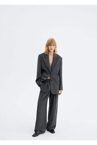 MANGO Woman Suit pants with wool