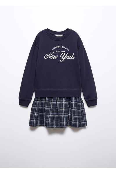 MANGO Kids Sweatshirtkleid mit Karreerock