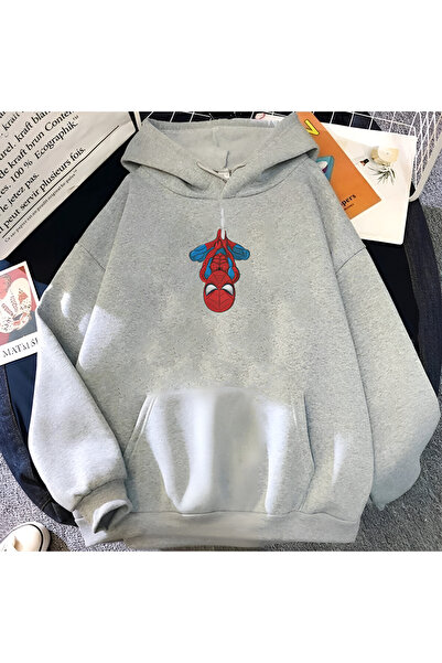 Sarnıç Unisex Ters Örümcek Baskılı Oversize Sweatshirt