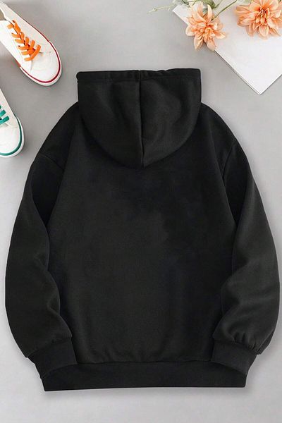 MAGORS SVART WEAR Hanorac oversize cu imprimeu de vacanță KP-BLACK-HOLIDAY