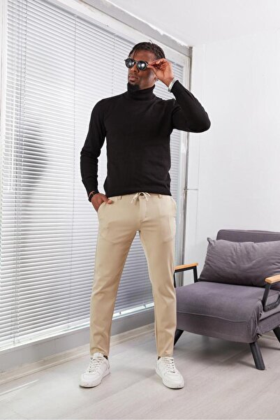 JACK CAPRİO Kışlık Erkek Jogger Pantolon Yeni Sezon Rahat Slım Fıt Yumuşak Dokulu Kalın Kumaş Jogger